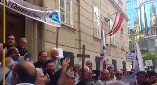 Christians in Austria demonstrate against Daash