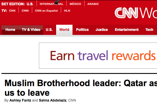 Muslim Brotherhood leader: Qatar asked us to leave