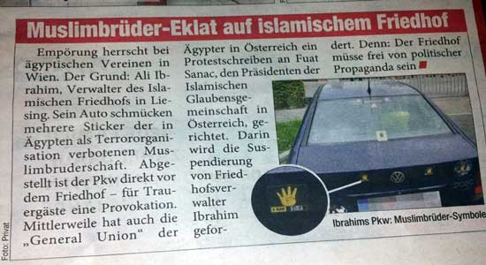 Austrian newspaper discloses MB leader in Austria
