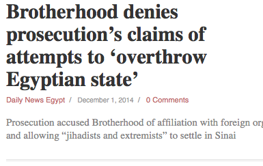 Brotherhood denies prosecution’s claims of attempts to ‘overthrow Egyptian state’