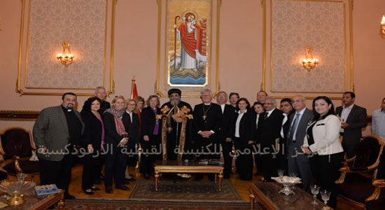 Pope Tawadros for German delegation: Church’s protected by God and our brothers