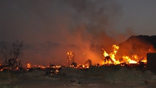 Hay storehouse owned to a Copt  was burned in Kafr Darwish
