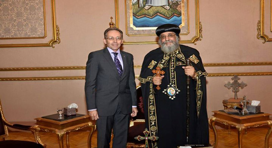 Pope Tawadros met Australia's ambassador in Cairo today
