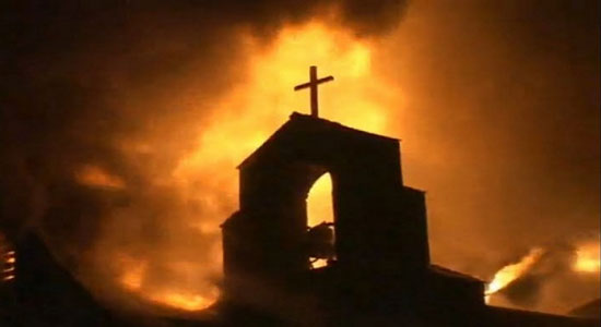 200 years old church is burned in Hampshire 