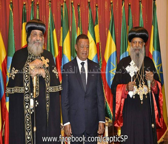 Ethiopian President receives with Pope Tawadros