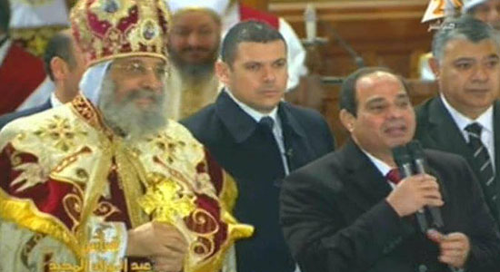 American newspaper highlights visit of al-Sisi on Christmas eve to the Cathedral