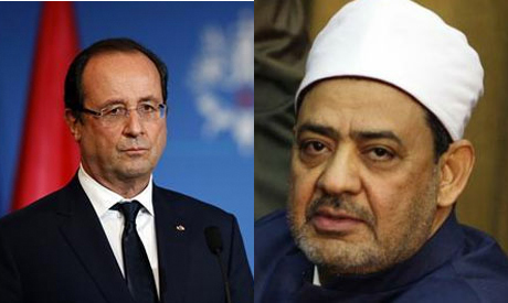 Egypt Al-Azhar's Grand Imam to meet French President Hollande in Paris