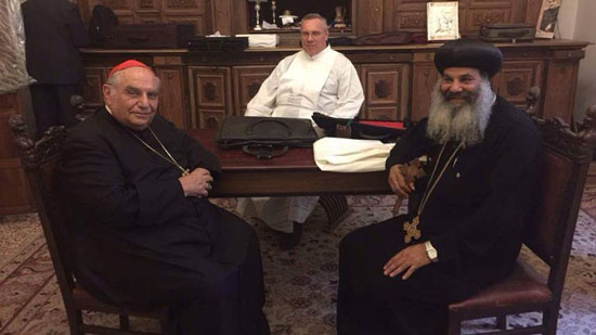 Coptic bishop of Rome meets with Cardinal of Sicily