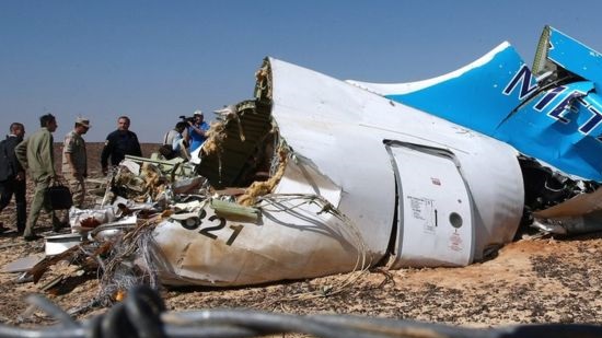 Russian plane was brought down by bomb in rear section, investigators