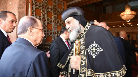 Pope receives Lebanese President Michel Aoun in the Great Cathedral