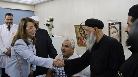 Minister of Social Solidarity visits victims of Minya terrorist attack