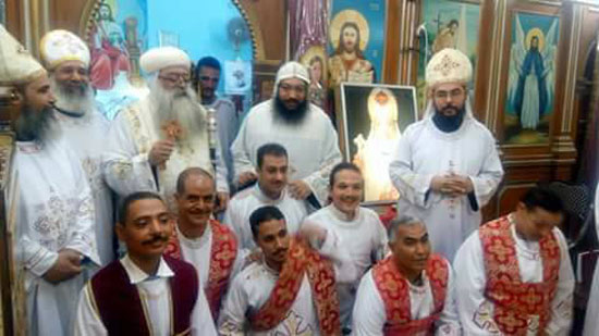 Bishop Takla ordains and promotes deacons at Archangel Church in Deshna