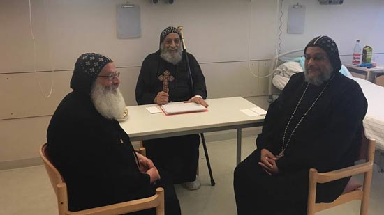 Pope Tawadros receives two monks from Milan to arrange the diocese matters