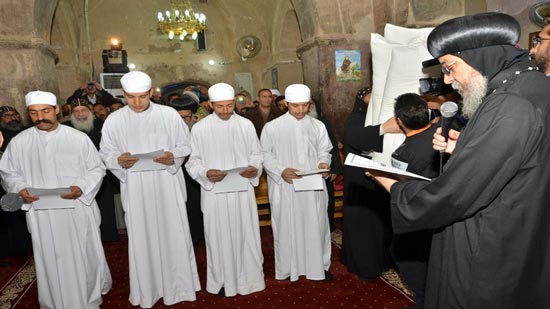 4 monks ordained in the Monastery of Abba Matawes Al Fakhoury in Isna