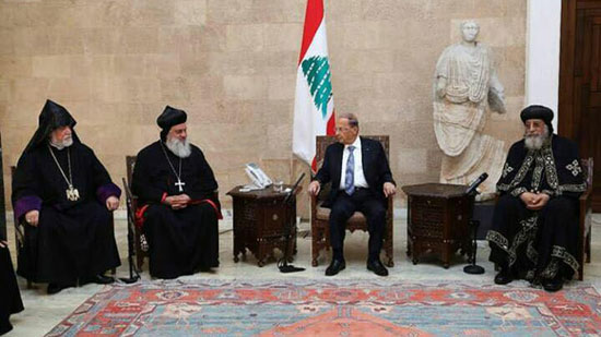 The Lebanese President receives the heads of the three Orthodox Churches