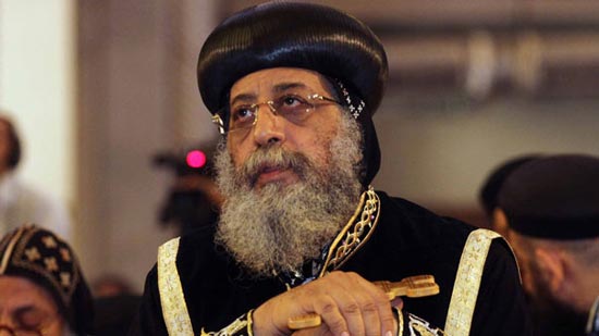 Pope Tawadros delivers his weekly sermon in Austira