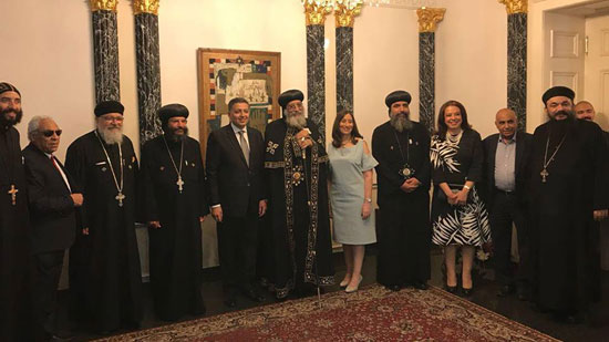 Pope Tawadros attends ceremony of the Egyptian Embassy of July 23 revolution