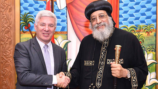 Pope Tawadros receives Secretary General of Act Alliance