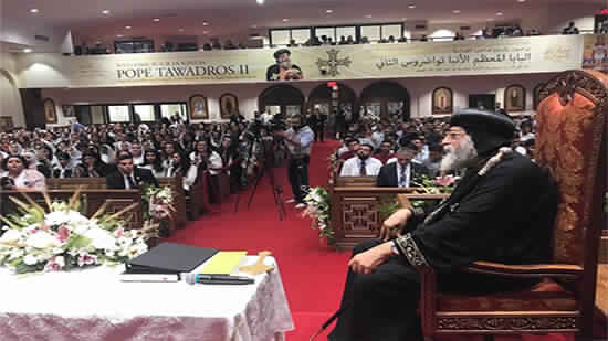 Pope Tawadros reveals the largest Coptic library in the world at St. Bishoy monastery