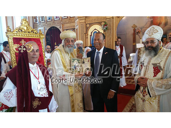 Pope Tawadros honors leaders of Piscataway, New Jersey
