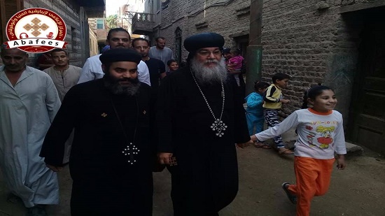 Bishop of Minya celebrates the holy mass at Sharara village