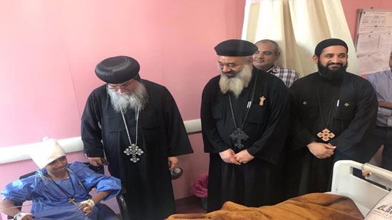 Bishop Makarios visits the victims of St. Samuel monastery