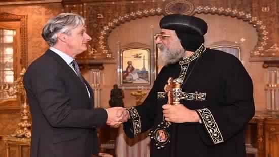 Pope Tawadros receives new British ambassador to Egypt