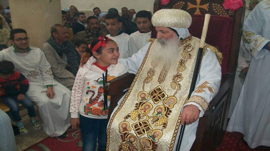Bishop of Tima visits the church of Nag Attia Moussa for the first time