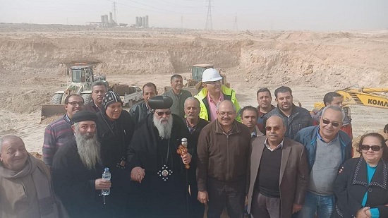 Former acting Patriarch laid the foundation stone of New El Alamein Church