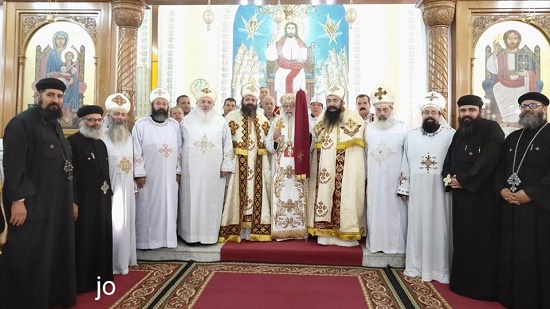 Abba Bakhomios ordains two new deacons in Behira