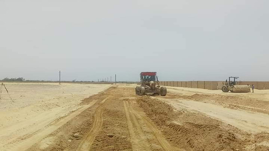 The paving process of the road to the Monastery of St. Samuel starts