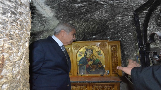 Minya Governor inspects the restoration of the Church of Jabal al-Tir