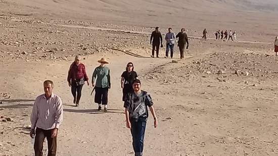 A tourist delegation from New Zealand visits Antiquities of Tal el-Amarna in Minya 