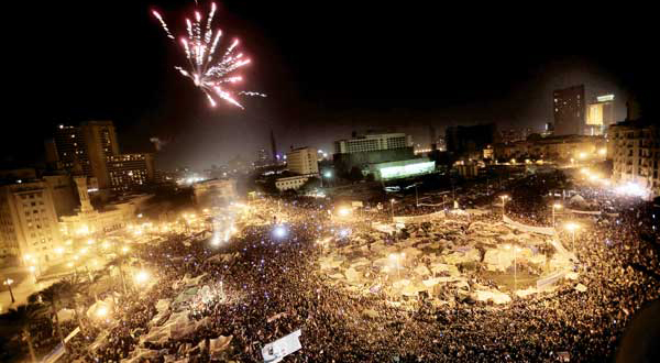 Mubarak steps down, Egypt celebrates	