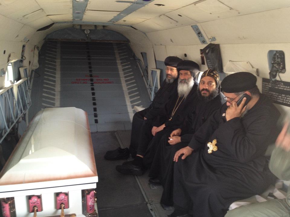 Pictures of the military plane carrying the coffin of the Pope