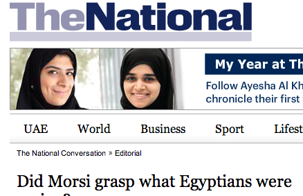 Did Morsi grasp what Egyptians were saying?