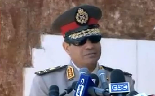 Egypt army chief calls for rallies against violence